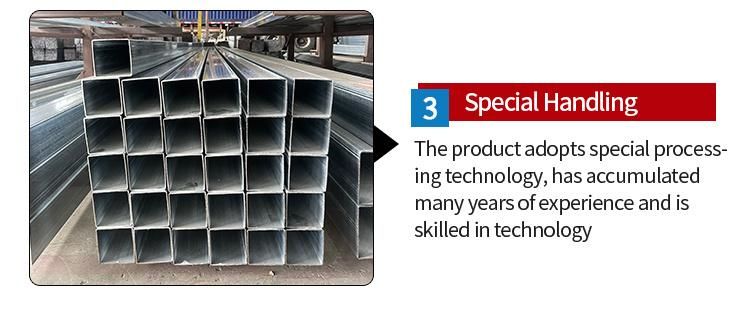 60*60*2mm Q235 Pre Galvanized Square Steel Pipe Hollow Section Steel Tube