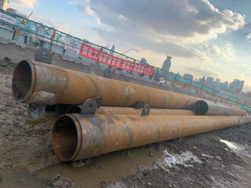 with Interzone 954 or Jotun or PPG Coating on Surface Steel Pipes for Piling Project En10219/ S275jr / S355jr / S355j0/ S355j2 / Q235B / Q355b