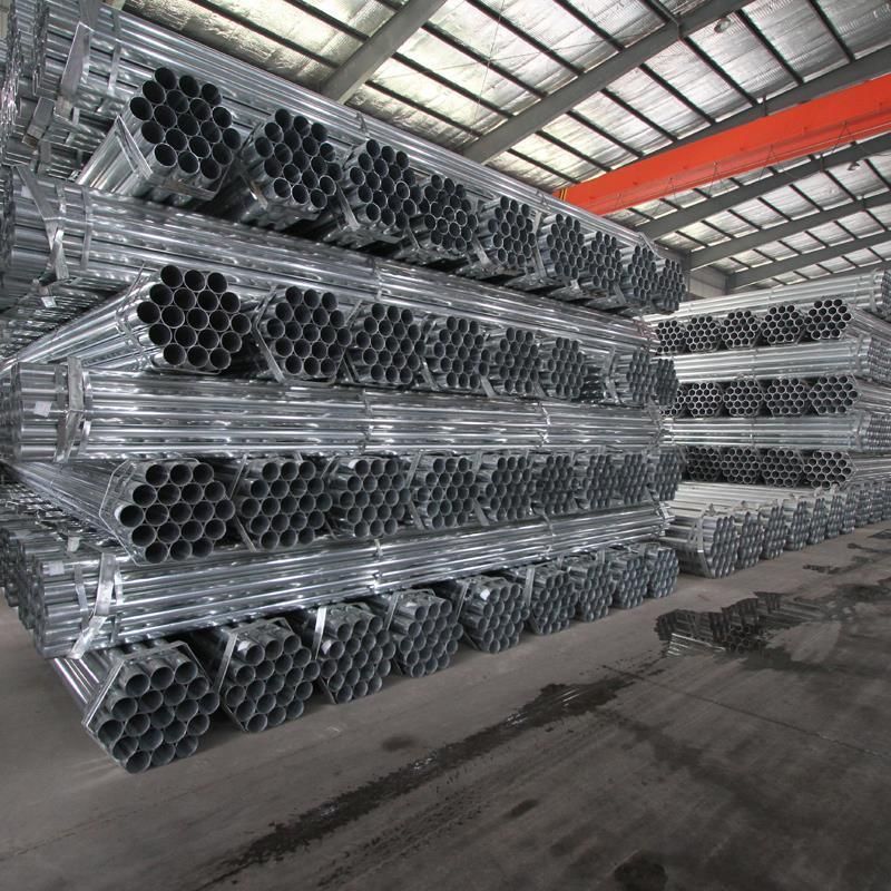 Welded ERW Steel Pipe Round Tube Carbon Galvanized Gi Tube Q195-Q345