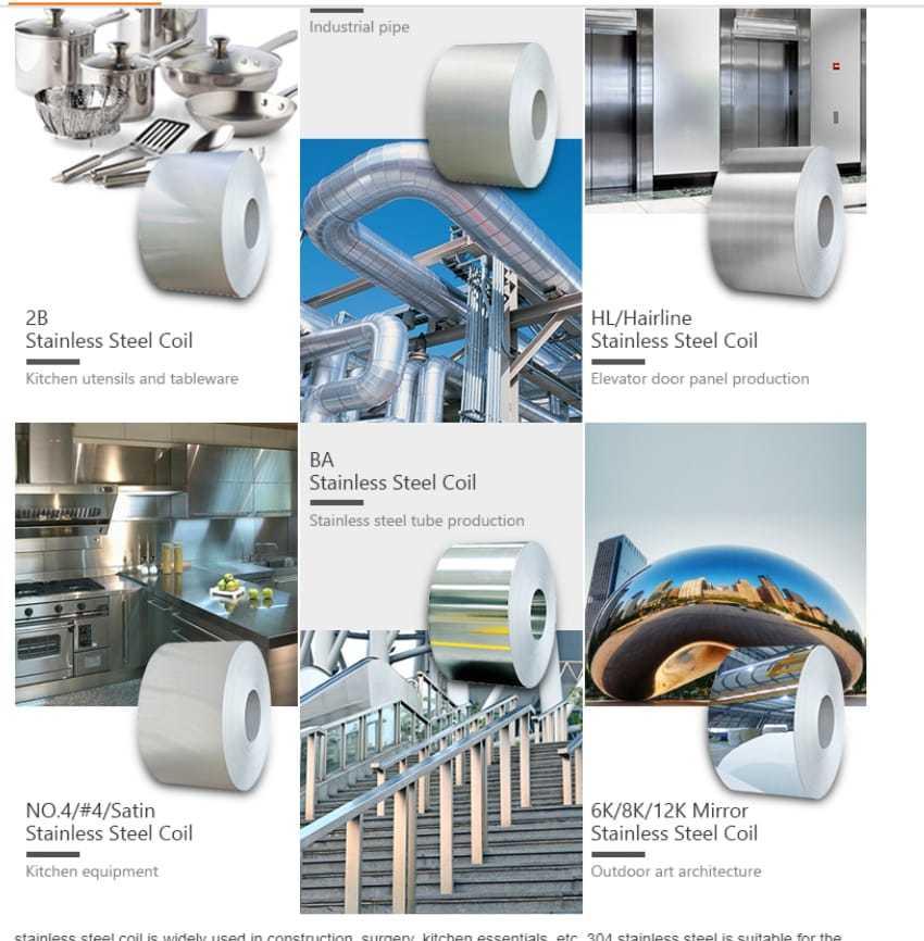 Cold Rolled AISI 304 Stainless Steel Coil