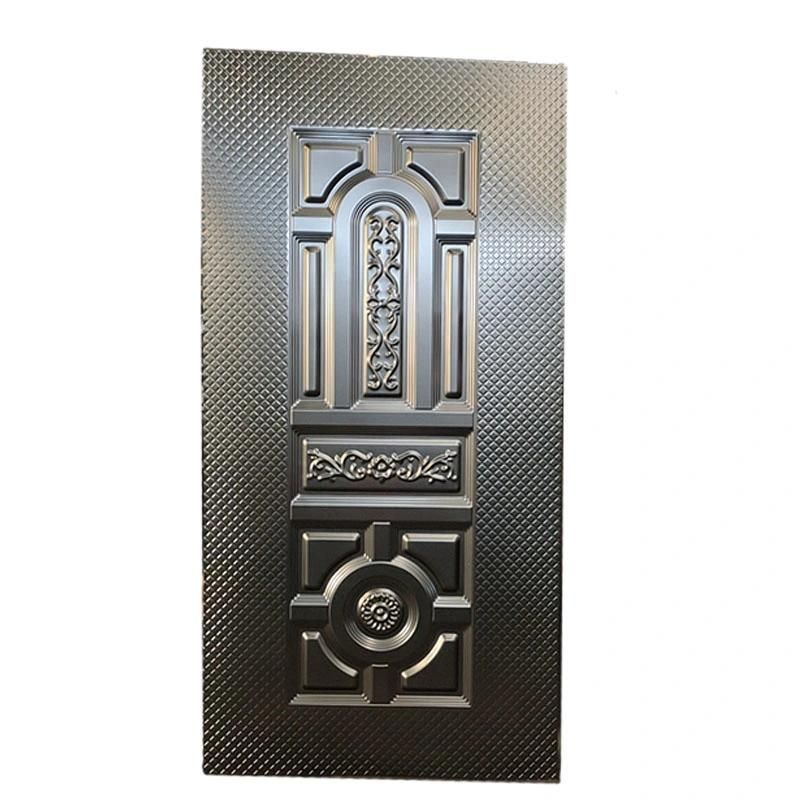 Embossed Cold Rolled Molded Black Metal Frame Exterior Steel Door Skin