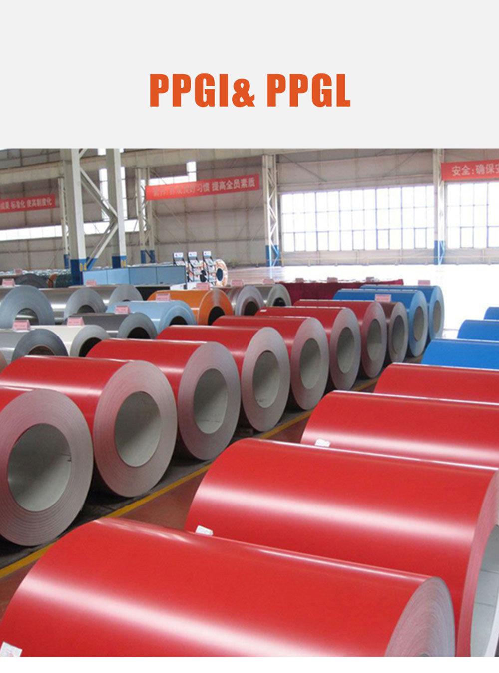 Cold Rolled Hot Dipped PPGI PPGL HDG Gi Secc Dx51 Az150 Zinc Coated Color Coated Steel Coil