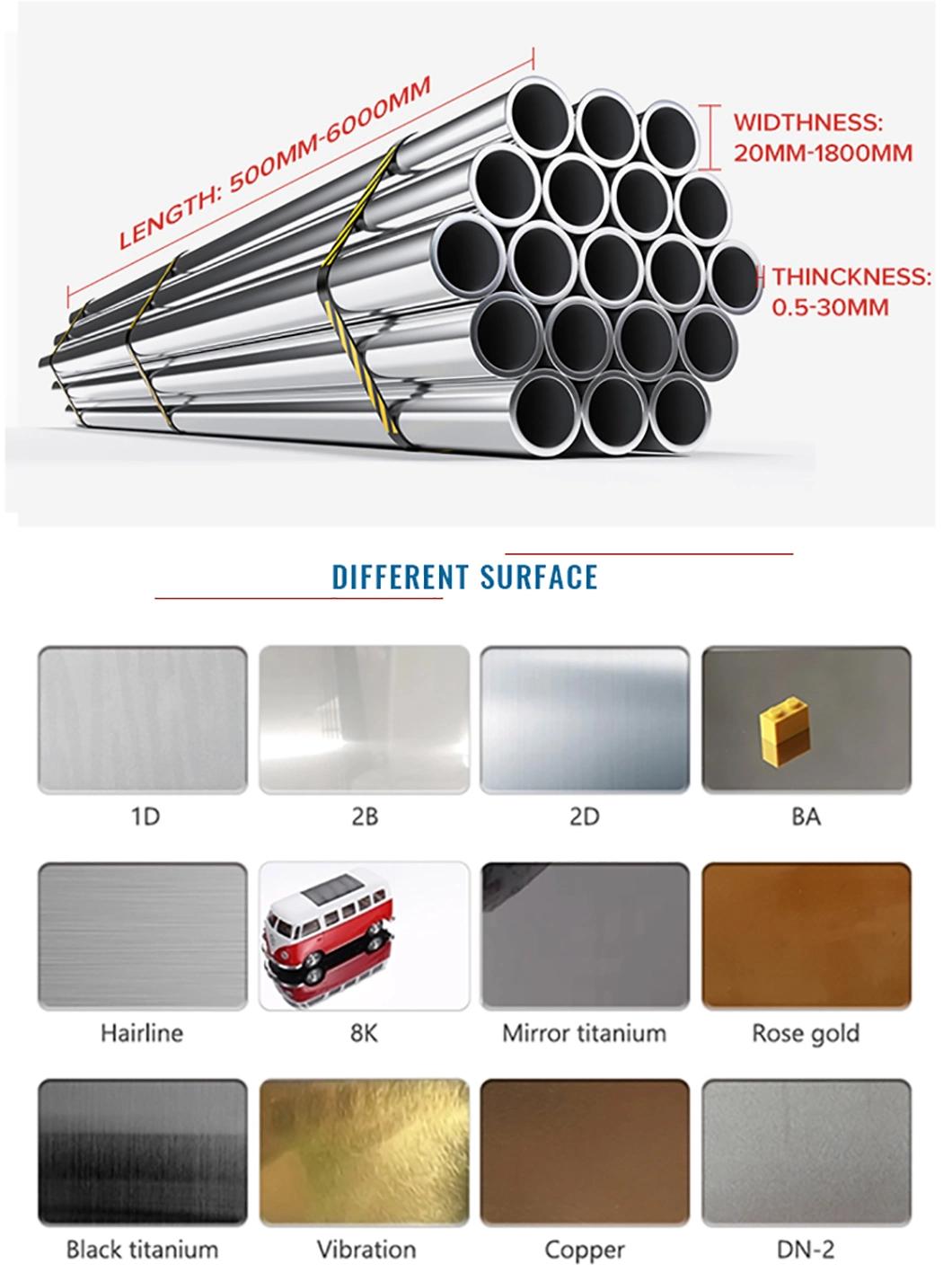 ASTM TP304L 316L 904L 304 1.4301 316 310S 321 2205 2507 Bright Annealed Seamless Stainless Steel Pipe Tube for Instrumentation