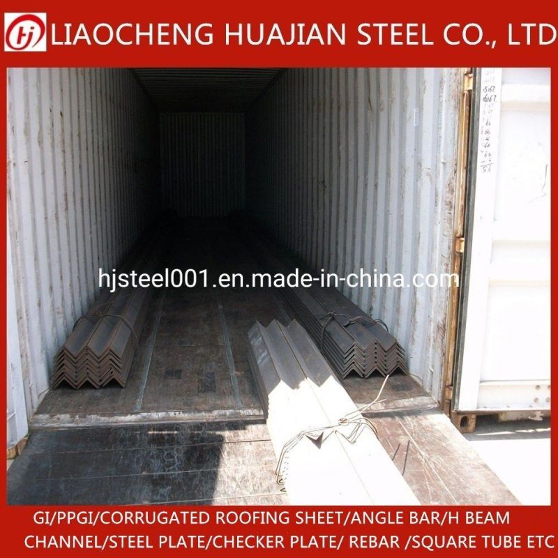 Hot Rolled Black Galvanized Angle Bar for Building Construction