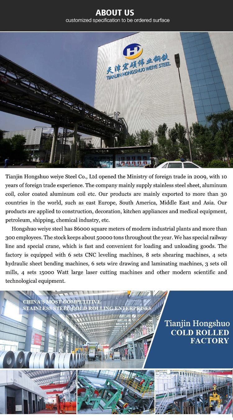 Hot Selling Stainless Steel 410 409 430 201 304 Coil/Strip/Sheet/Circle 1.4301 Stainless Steel