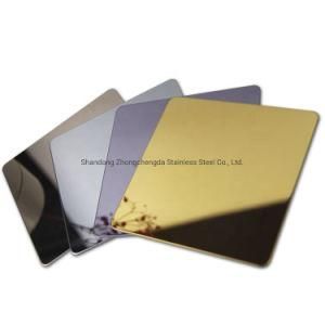 Mirror Finish AISI SUS ASTM 304 316 316L 409 430 Cold Rolled 2b Ba Decorative Stainless Steel Plate