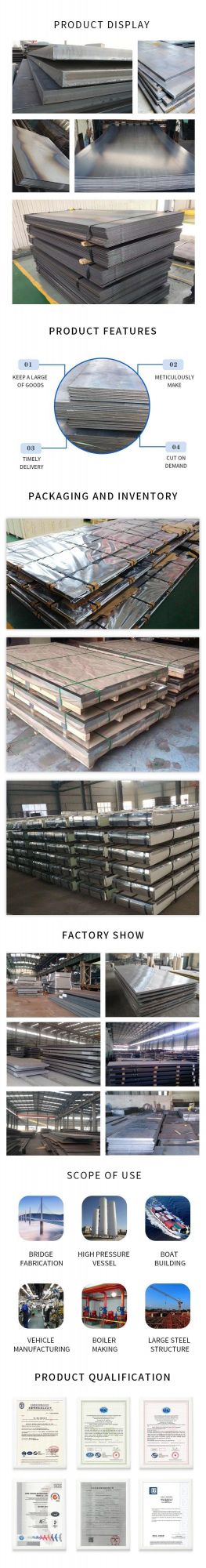 High Hardness Nm400 Nm450 Nm500 Nm550 Wear Resistant Carbon Steel Plate