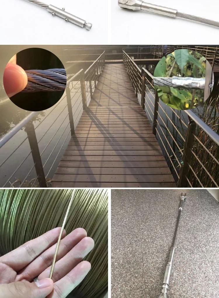 Manufacture 304 Stainless Steel Wire Rope 0.8mm 7*7 Wire Steel Cable