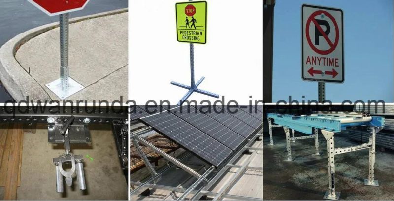 Perforated and Telescoping Square Tube for Traffic Sign Post