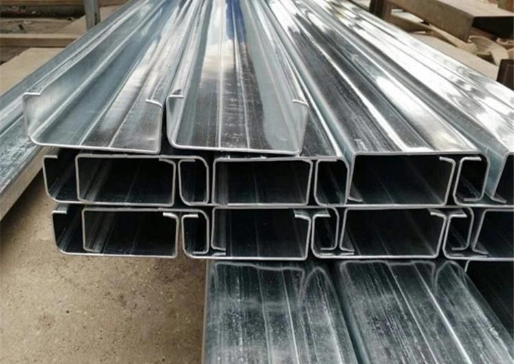 Hot Dipped Galvanized C Steel Purlin Structures Steel Section Steel C Beam Channel
