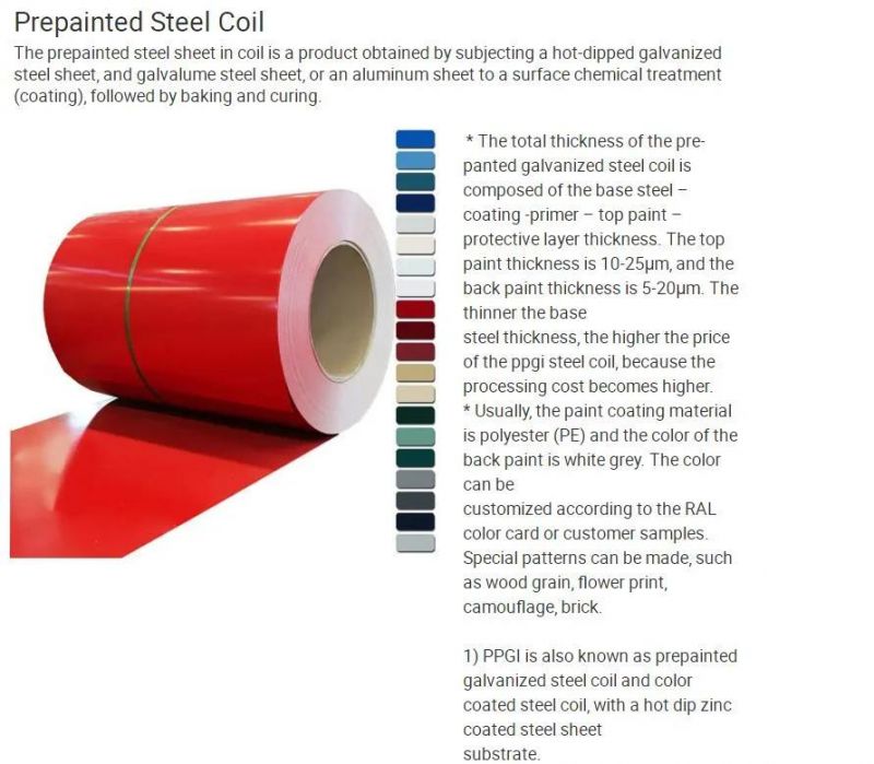 Best Company Supply S235jr Color Coated PPGI Steel Coil for Hot Sale