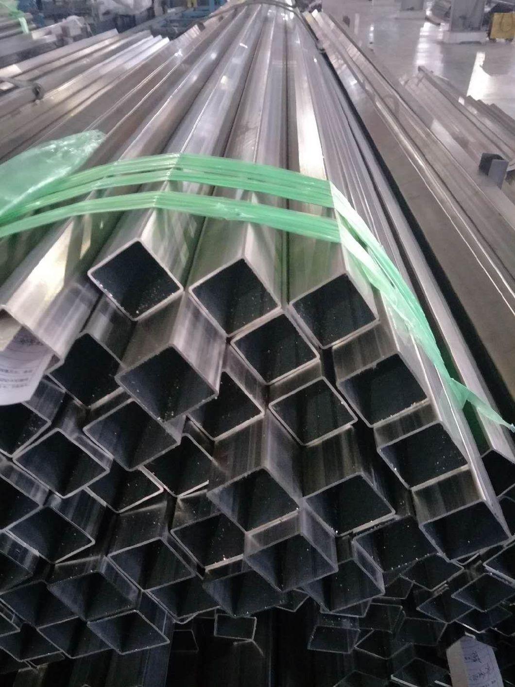 Stainless Steel Square Pipe Hairline Surface 304 316 Stainless Steel Square Tube for Decorative Application Price