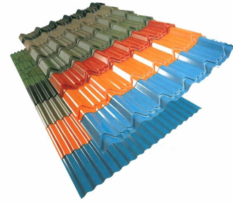 High Strength 760 Type Blue Color Zinc Coated Corrugated Steel Roofing Sheets