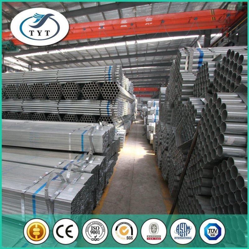 Hot Dipped Galvanized Round Steel Pipe / Gi Pipe Pre Galvanized Steel Pipe Galvanised Tube for Construction