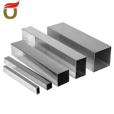 China Manufacturer Wholesale Price Rectangular Ss Pipe AISI ASTM JIS 304 Stainless Steel Square Tube in Stock