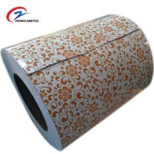 Flower Brick Wood Pattern Color Zinc Coated Print PPGI Prepainted Aluminized/Galvanized Steel Coil
