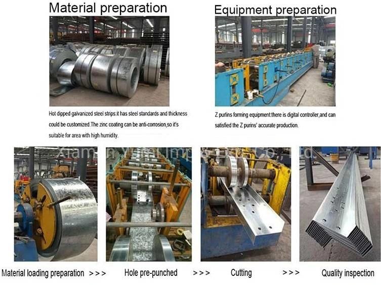 Building Material Z Section Channel Steel Z Purlin