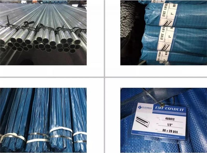 UL 797 Electrical Metallic Tubing EMT Pipe EMT Conduit EMT Tube Pre-Galvanized Hot Dipped Galvanized