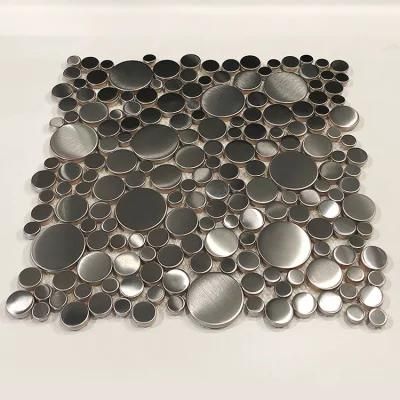Silver Design Mosaic Tile Interior Wall Decoration Plate Stainless Steel Mosaic Tile
