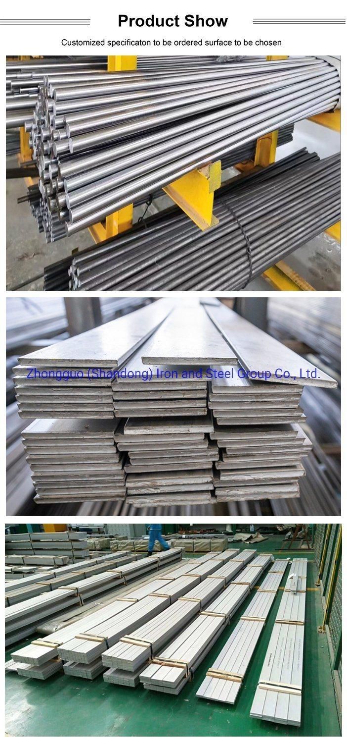 Guozhong 304/304L/304n/Xm21 Sb/2b/2D/Hairline Stainless Steel Square/Flat/Round Bar