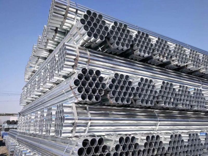 Building Material Carbon ERW Steel Pipe Hollow Section Galvanized Welded Seamless Round Tube Pipe for Scaffolding