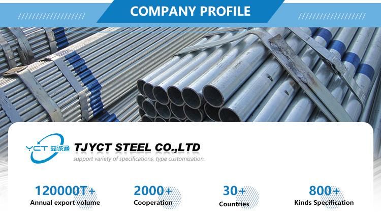Galvanized Pipe BS1387 Gi Round Pipe 1.5" Galvanized Greenhouse Pipe 2′′ Galvanized Steel Pipe