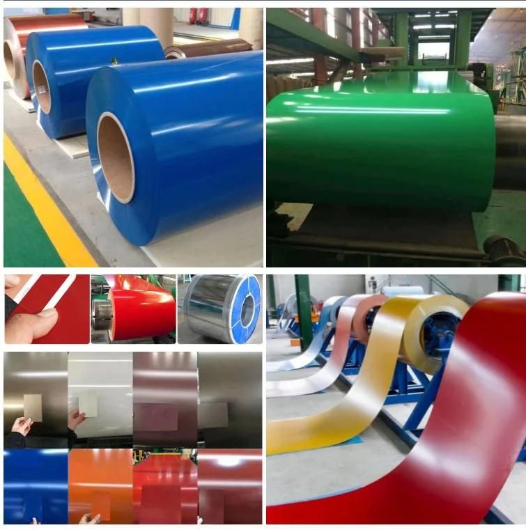 0.12-4.0mm PPGI PPGL Color Coated PE HDP SMP PVDF Coating Ral Color Zinc Galvalume Steel Sheet Price PPGL Hot DIP Pre-Painted Galvanized Steel Coil PPGI