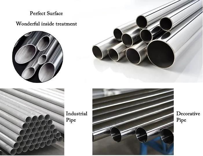 Wholesale Manufacturer 201 304 316 Polished Round Stainless Steel Pipe in China