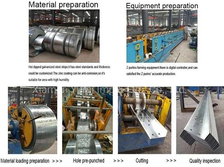 China Factory Cold Bending Structural Steel Channel Z Purlin