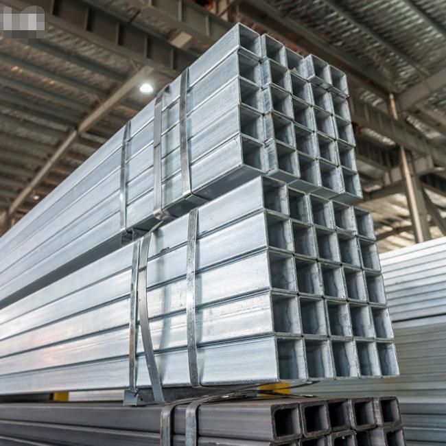 ASTM A53 Zinc Coated Q235 Q345 Hot Dipped Galvanized Steel Tube Hollow Section Rectangular Pipe Galvanized Square Gi Pipe