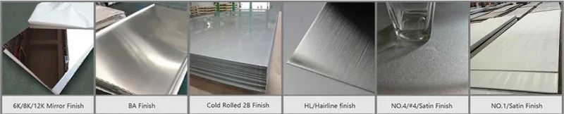 Cold Rolled Plate 201 316 316L 430 2b Ba Metal Decorative 304 Stainless Steel Sheet