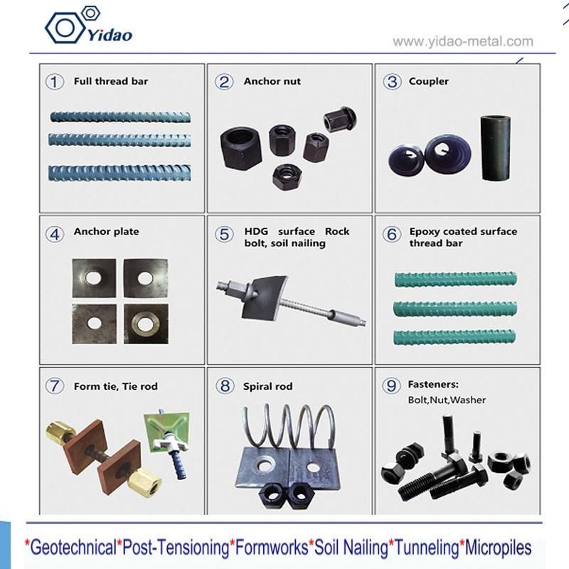 Grade 75 D20mm Threaded Anchor Bolt for Australia Mining Tunnel