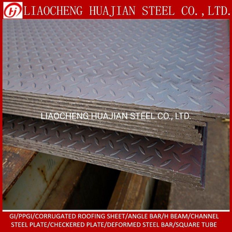 Chinese Factory Checker Plate Chequer Plate Anti-Slip Steel Plate