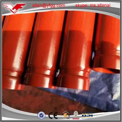 UL Certificates Ral 3001 Red Painted Fire Fighting ERW Carbon Steel Pipe Grooved Ends
