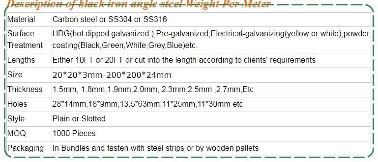 Competitive Price 40X40X4mm Galvanized Iron Equal Angle Steel Bar