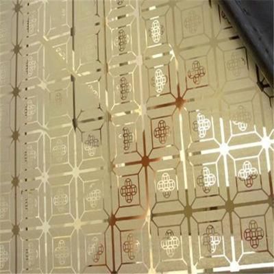 201 304 430 Mirror Finish Gold Etched Stainless Steel Elevator Sheet Price
