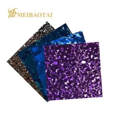 High Quality 430 Stamp Stainless Steel Plate 4X8 PVD Color Coating Green Gold Blue Violet Hotel Wall Decorative Plate Stainless Steel Plate