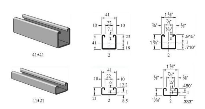 Cold Rolled C/Z/U Type Purlin Building Material Construction Steel C Steel Profile Channel Steel
