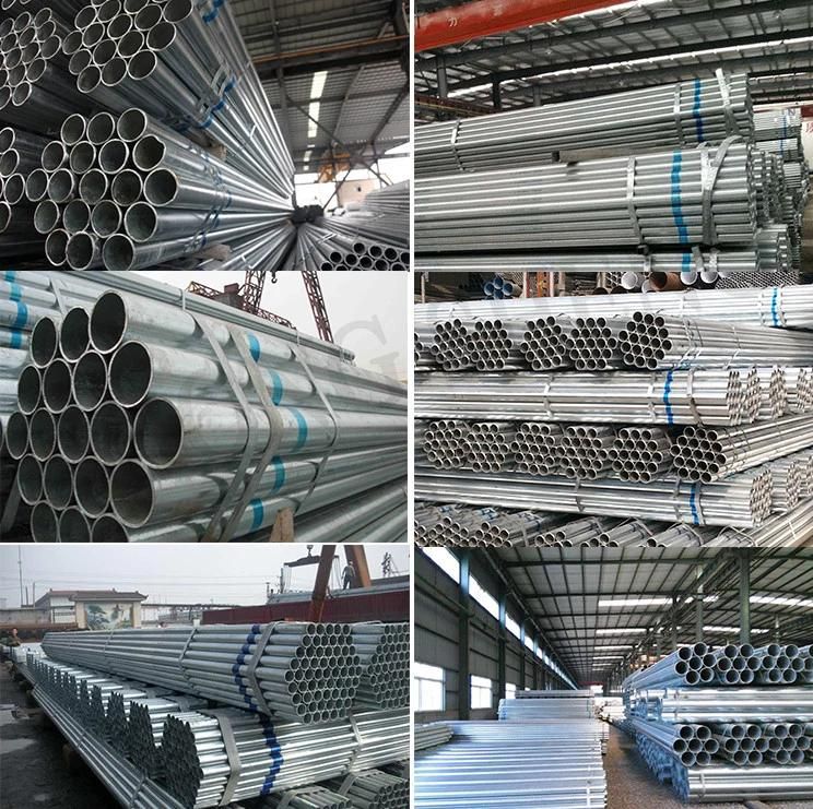 Hot Dipped Galvanized Steel Pipe Size 1/2 3/4 1"2"1.5"Inch Gi Pipe Pre Galvanized Steel Pipe Galvanized Tube