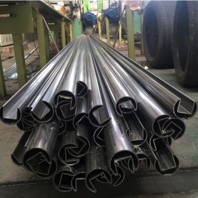 Stainless Steel Round Square Oval Handrail Slotted Tube Pipe