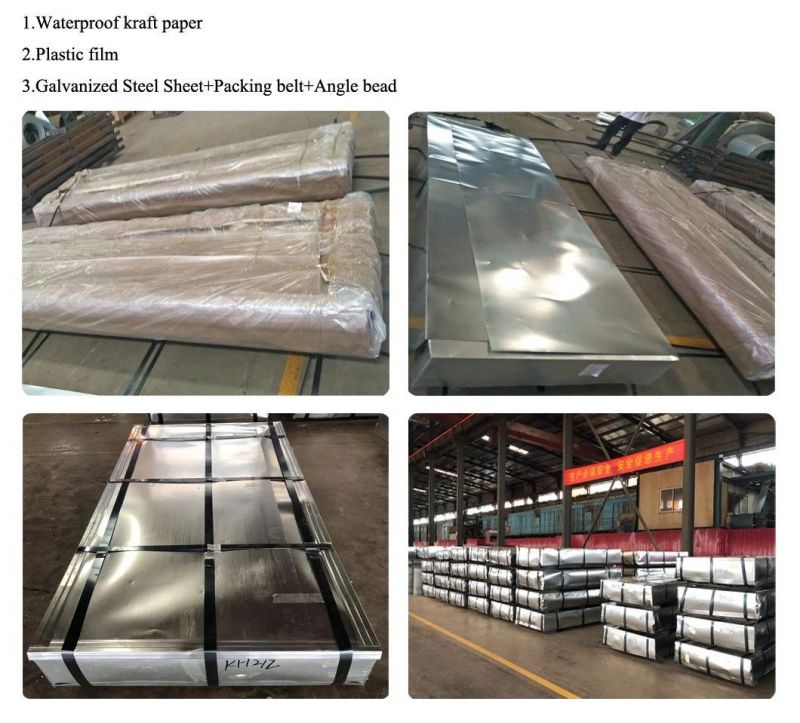Big Spangles Zinc Coated Corrugated Steel Metal Roofing Sheet