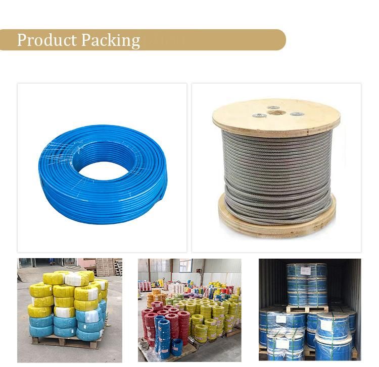 Plastic Coated Galvanized Steel Wire Rope Stainless Steel Cable