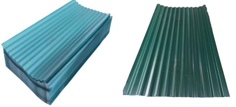 Stock Construction Material Galvanized Steel Color Coated Corrugated Roofing with ISO