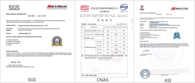 Gl Metal Roll Roofing Materials ASTM 201 301 304ln 305 309S 310S 316ln 317 Hot/Cold Rolled Alu Zinc Coated Stainless Steel Coil