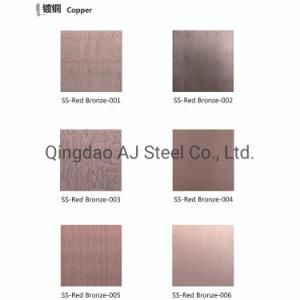 Mirror Sand Blast Red Wine Color 201 Decorative Stainless Steel