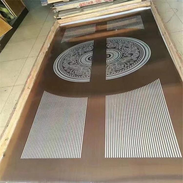 Customized Patterns Grade 304 Mirror Etched Stainless Steel Elevator Door Sheet