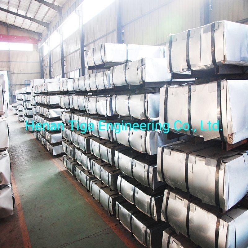 Stamp Regular Spangle 9 Waves Corrugated Galvanized Roof Tiles
