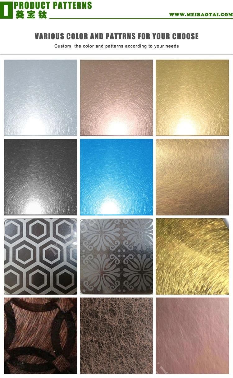 Ss Sheet Foshan Colored Vibration Finish Decorative 304 Stainless Steel Decorative Panels
