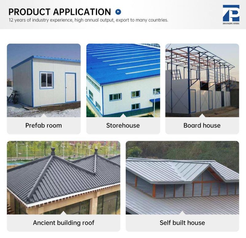 Africa Market Popular Size 34 Gauge 900mm Galvanized Corrugated Steel Roofing Sheet