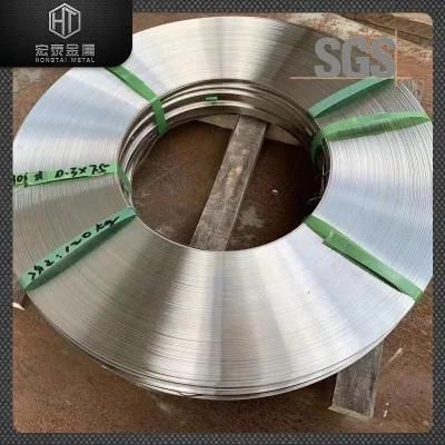 Cold Rolled 301 304 316L Stainless Steel Strip / Ss Strips Width 6 - 610mm Slit Cutting Without Burr